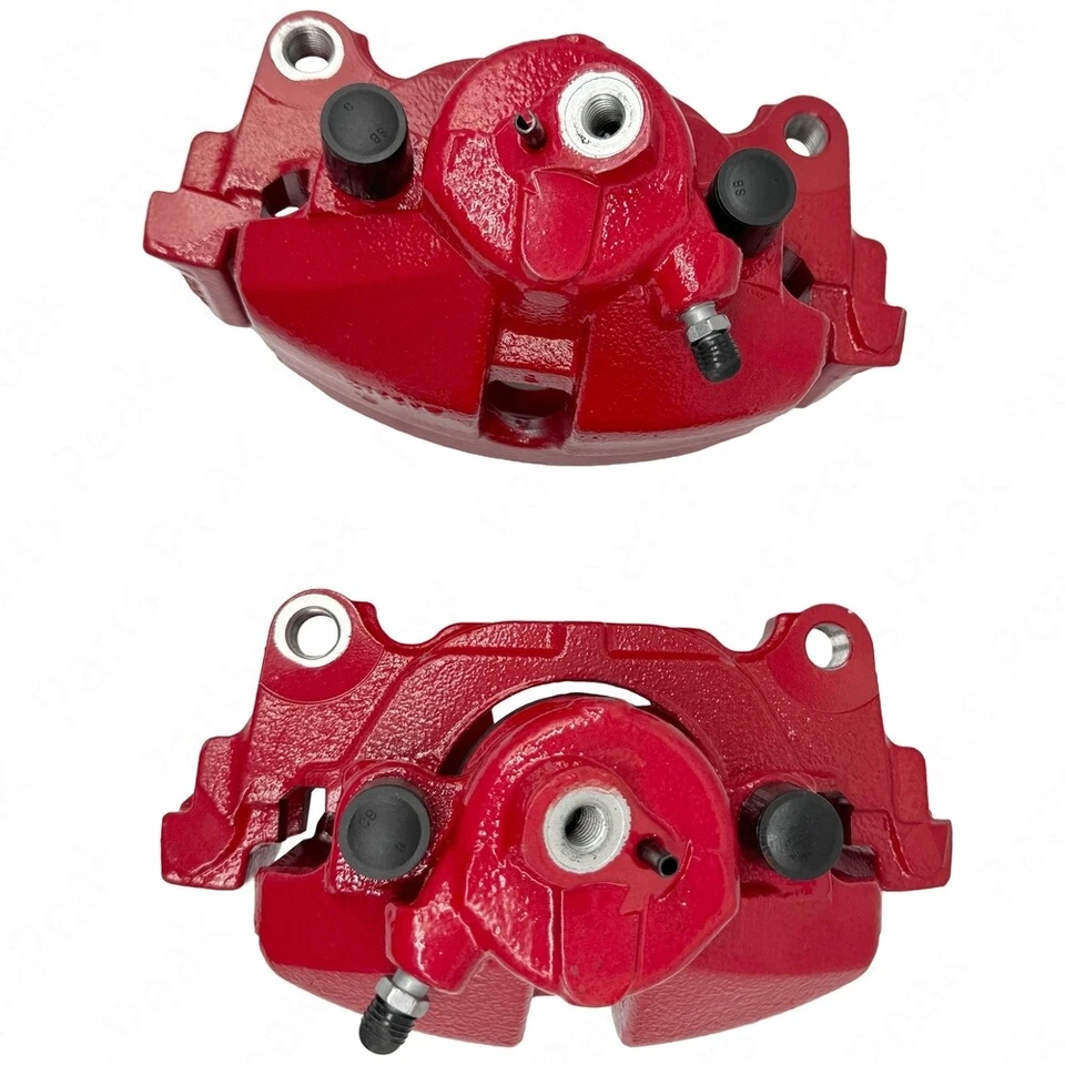 S2974 Front Red Calipers Pair For 2005-2021 Audi A3 Volkswagen Rabbit GTI Golf Foto 4 de 4