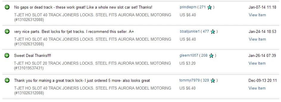 T-JET HO SLOT CAR 80 ORUGAS ENSAMBLADORES CERRADURAS. ACERO SE ADAPTA A MOTOR MODELO AURORA Foto 3 de 3