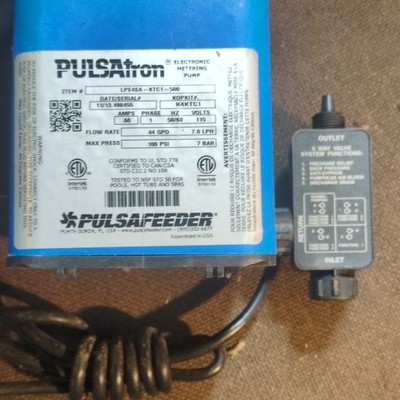PULSAtron Electronic Metering Pump LPE4SA-KTC1-500 44 GPD 100 PSI And Valve