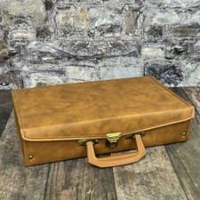 Vintage Cassette Carrying Case Holds 24 Tapes Brown Berkman Service Mfg. Co. USA