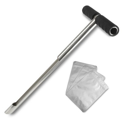 Soil Probe with Small Soil Sampler Bags. 20'' Soil Sample Probe Rod. Patent Pe...