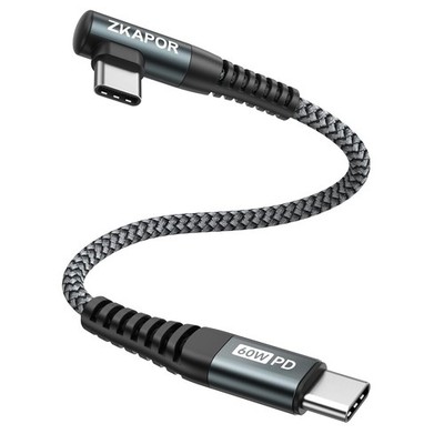 USB C Auf USB C Kabel Kurz 30CM 90 Grad Winkel 60W Schnellladekabel USB Typ C DE