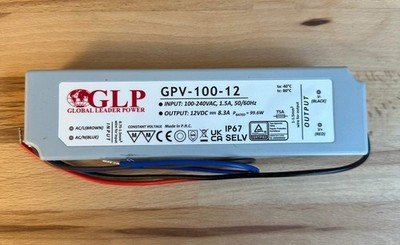 100W 12V 8,3A Konstantspannung IP67 LED Netzteil GLP GPV-100-12