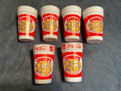 1987 Kansas City Chiefs 25th Anniversary Sic'em Chiefs Stadium Cups