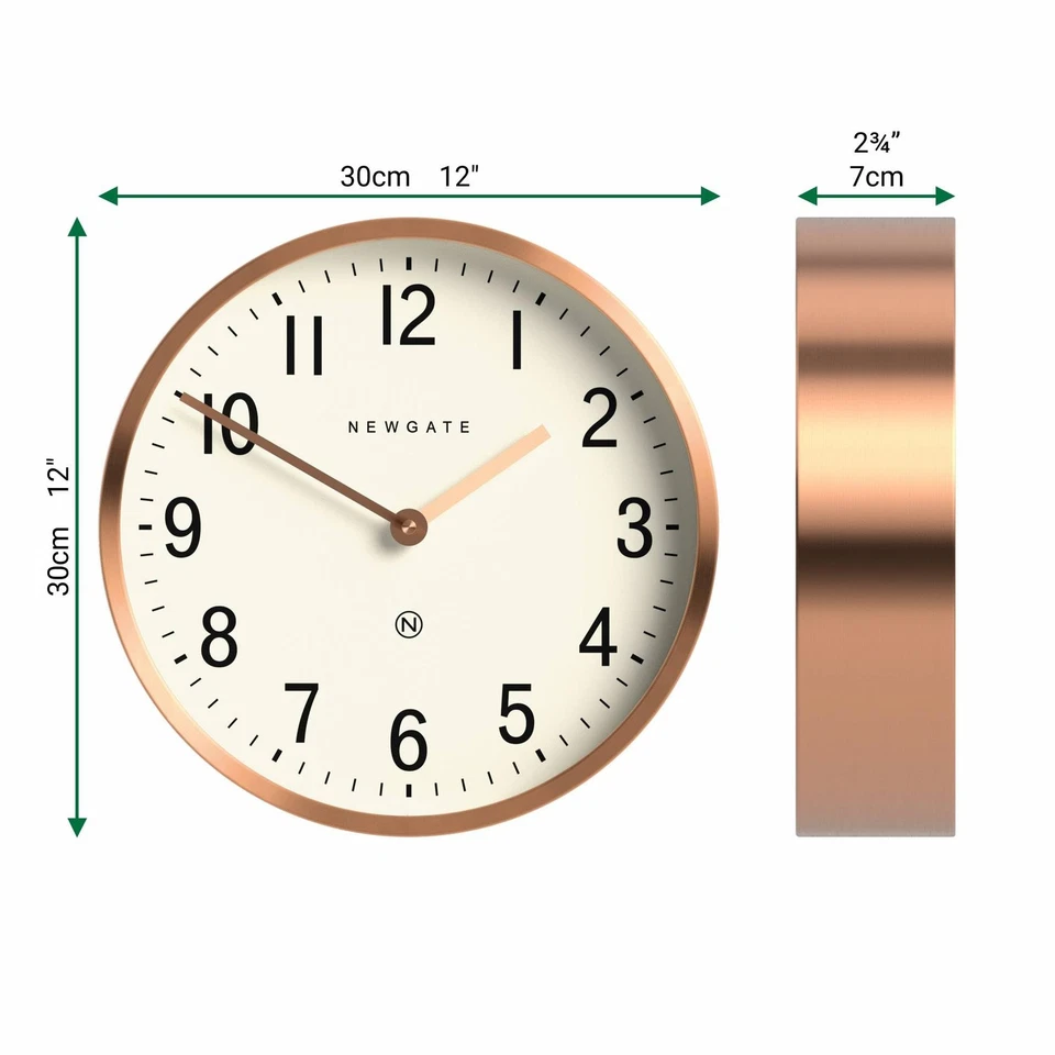 ® Master Edwards Wall Clock | Mid Century Style Clock | 12 inch | Deep Metal ... - Image 4 of 4