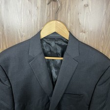 Calvin Klein Blazer Jacket Mens 40R Dark Gray Wool Double Vented Two Buttons