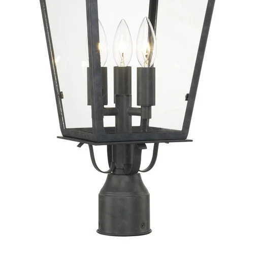 Crystorama Dumont 23" High Graphite Outdoor Post Light - Picture 5 of 6