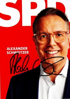 SPD Alexander Schweitzer Stellv. Parteivorsitzender Original-Unterschrift