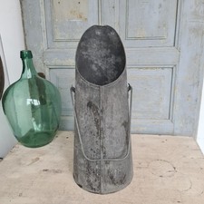 C0748 Alte Kohlenschütte | verzinkt | Kohlenkiste | Kohleneimer | Zink Eimer