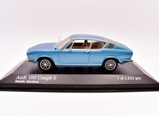 Minichamps Audi 100 Coupe S 1:43 Diecast Car Model In Case Blue