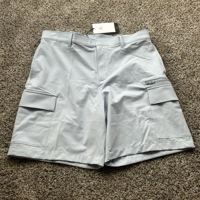 Jordan Mens Golf Cargo Shorts Light Blue Size 34 Knee Length HQ8703-440