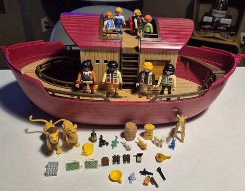 Vintage PLAYMOBIL NOAHS ARK Boat W/accessories People Animals