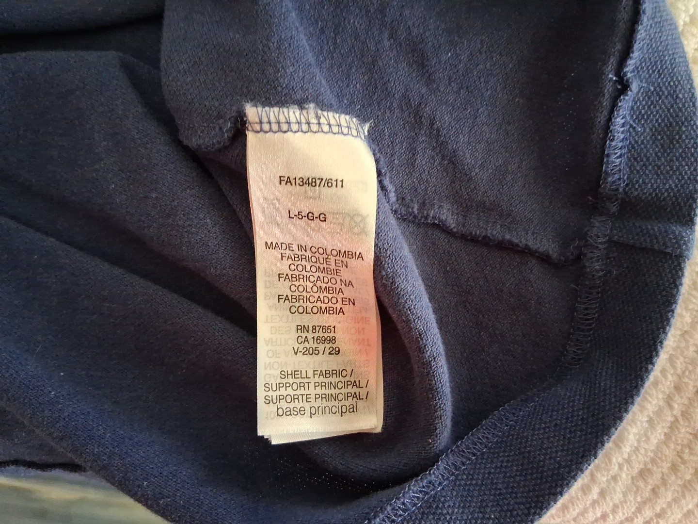 Lacoste Polo Shirt Mens Size 5 Large Denim Blue Croc Logo 100% Mesh Cotton  thumbnail 5