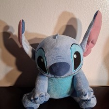 Disney Stitch plush toy Blue with pink inner ears
