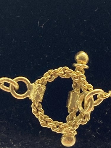 19k Yellow Gold Faceted Ruby 15 Inch Toggle Necklace 4.7g | eBay