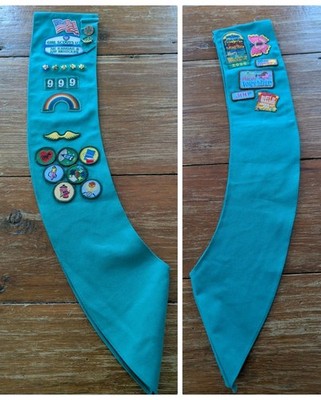 Girl Scouts Vintage Green Sash Patches Pins 2000s Y2K Troop 999 Missouri Kansas 