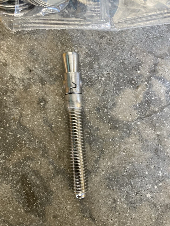 Lote de 100 anclajes de cuña de perno eléctrico Dewalt 316ss 3/8”x3” Foto 3 de 3
