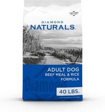 Diamond Naturals Adult Dog Beef Meal  Rice Formula Dry Dog Food, 40 Lb