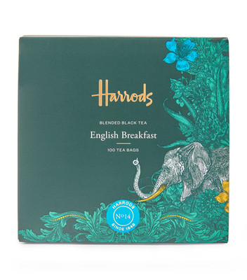 Harrods of London No.14 English Breakfast Tea, 100 Tea bags - EXP 9/27