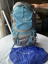 Osprey Viva 65 Backpack Blue/Gray, Adjustable Zip, Hiking Bag