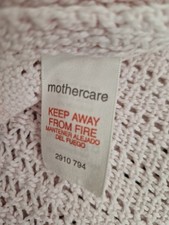 Mothercare pink Cot Blanket Cellular Cotton 100x150cm Vntage 2910794