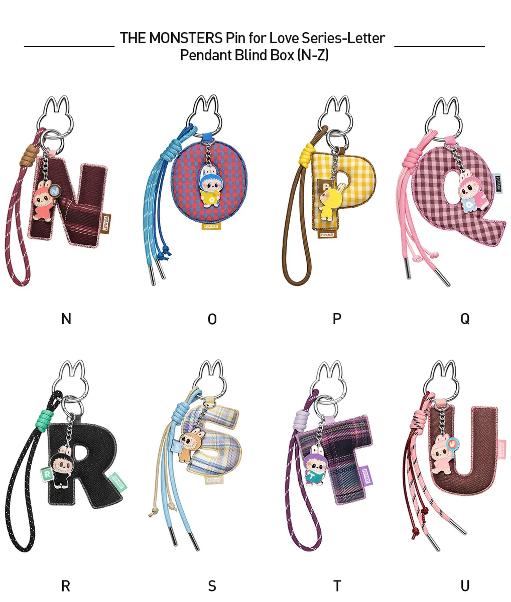 Authentic The Monsters Pin For Love Series- Letter Pendant Blind