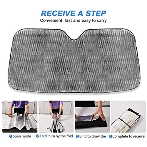 Car Windshield Sun Shade Block UV Rays Sun Visor Halloween Witch Moon Star