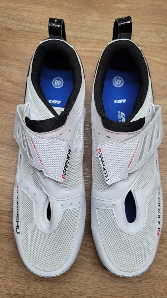 Zapatos de ciclismo Louis Garneau Tri X Speed II para hombre talla US14 EU48 blanco triatlón Foto 4 de 4