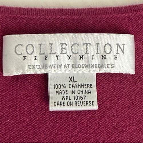Bloomingdale’s Collection Twenty Nine Fuchsia Cashmere Tank XL - Picture 2 of 7