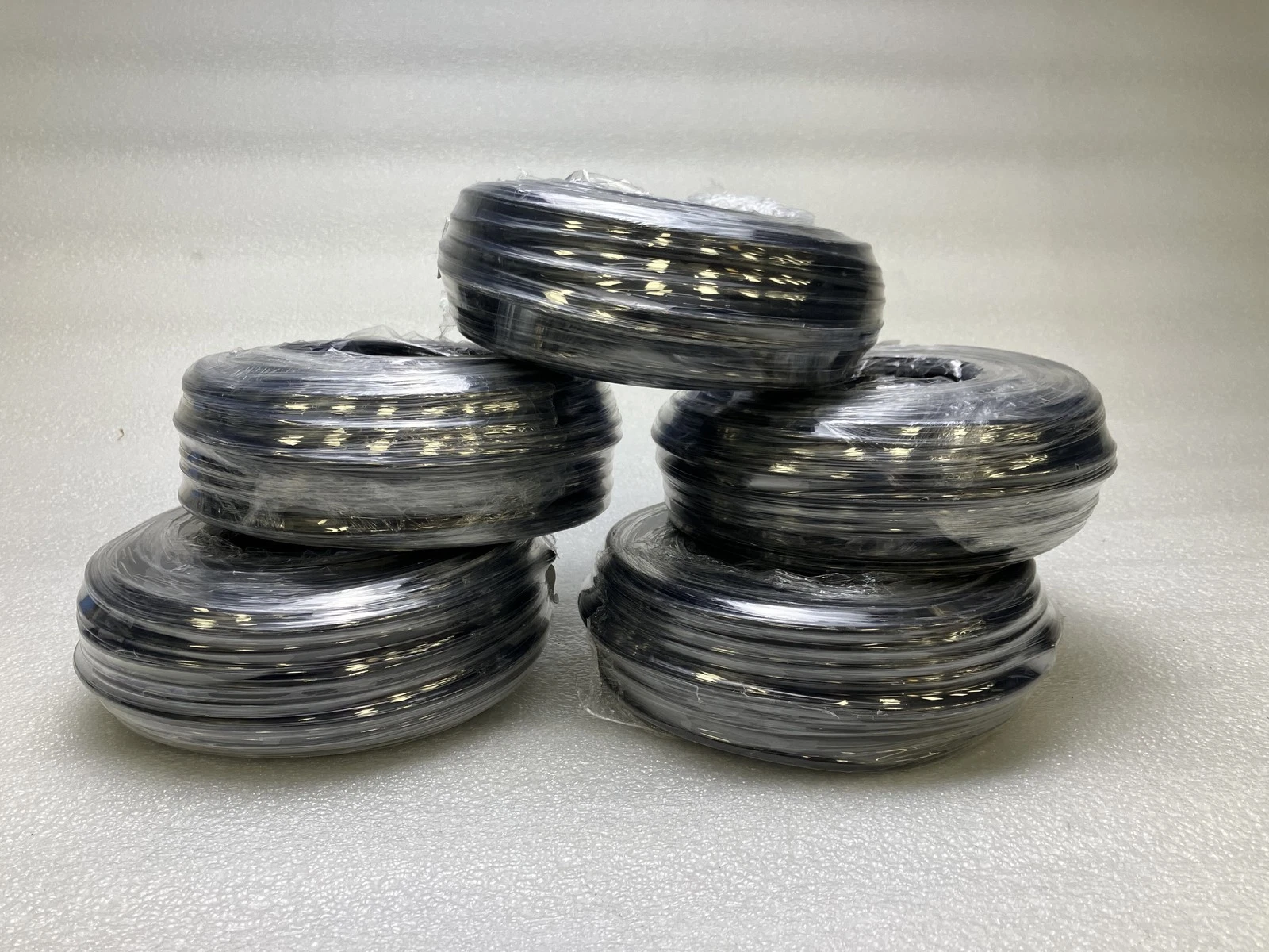 Rain Drip Irrigation Supply Tubing Black Polyethylene 1/4" ID x 100-ft LOT OF 5