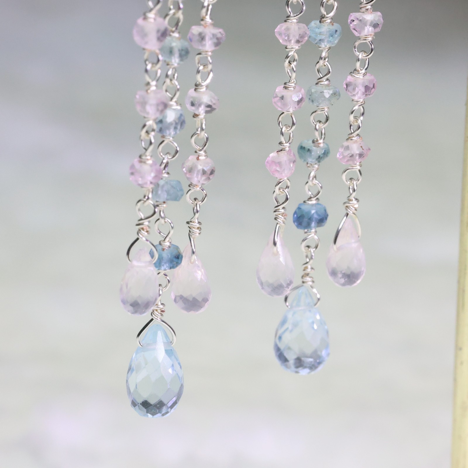 Boucles d'oreilles aigue-marine naturelle 2428 : dites adieu aux bijoux ternes