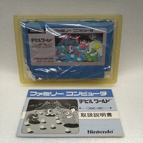 Fc Famicom Software/Devil World Software Box With Manual Management No.2-041