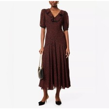 New! Reformation Evra Lace Trim Maxi Dress in Rowan Sz 8 $278