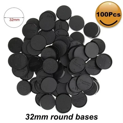 100pcs 32mm Round Bases Table Games Model Bases 32mm for Wargames - image 1 of 4