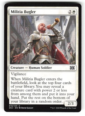 Militia Bugler #19 (NM) (Non-Foil) (C) (2X2) Magic MTG