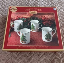 Spode Christmas Tree Set Of 4 Mugs 12 Oz With Box 2017 Decor
