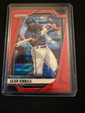 Arjun Nimmala 2025 Panini Prizm - Ruby Red Wave Prizm #87 - Toronto Blue Jays