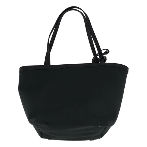 THE ROW 2025AW Park Tote Three Canvas Cotton Leather Bag Black Womens Used
