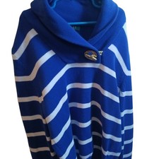 VTG Ralph Lauren Sweater Womens Size Small Blue Striped Coastal Preppy Nautical