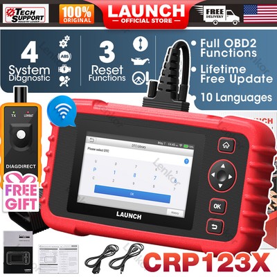 LAUNCH CRP123X Elite Code Reader Car Diagnostic Scanner Tool for ABS SRS Engine