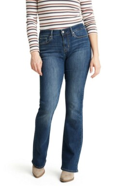 Levi Strauss Signature Stretch Low Rise Bootcut Jeans Size 10 Long
