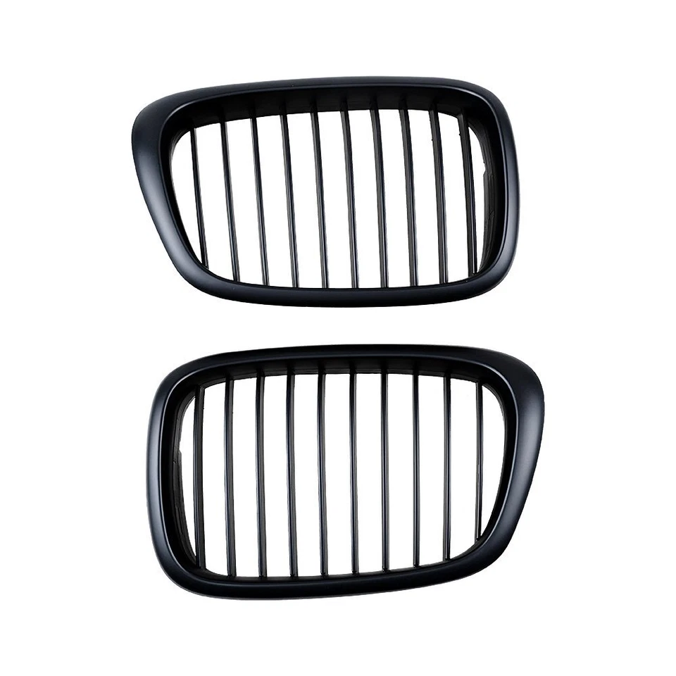 2X Matte Black Front Kidney Grill Grille for BMW E39 M5 528i 525i 540i 1997-2003 Foto 3 de 4