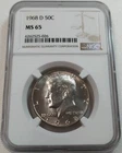 1968-D Silver Kennedy Half-Dollar 50C Graded NGC MS65 #6262525-026