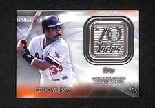 2021 Topps Update Topps 70th Anniversary Manufactured Logo Patches Eddie Murray