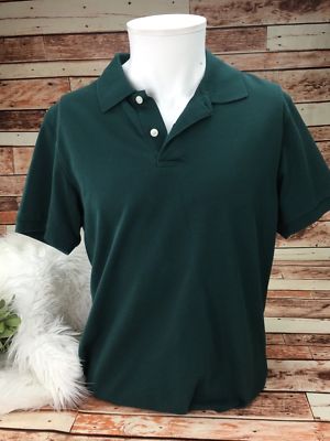 dark green polo shirt