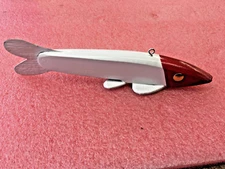 FT3 Exclusive Templer Ice fishing decoy red white brass tack eyes 8" L NEW!