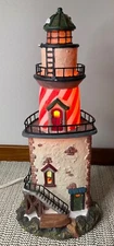 Lemax Enchanted Forest "LIGHTHOUSE" 10-3/4" Tall Amber Blinking Light #34570