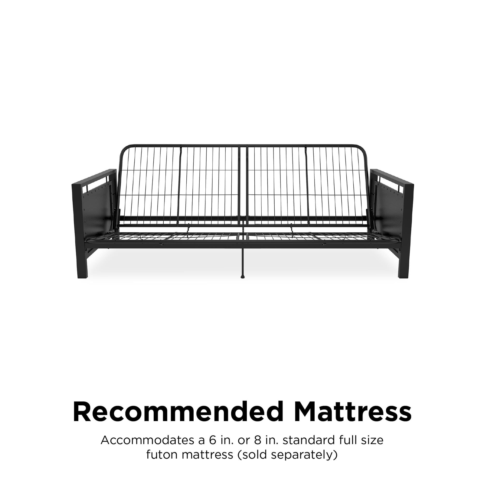 DHP Henley Metal Arm Futon Frame, Black Metal eBay