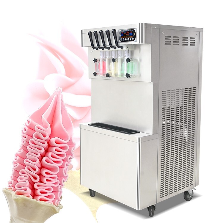 5-flavor commercial yogurt soft serve ice cream machine 3+2 mixed USA Kolice