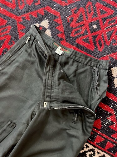 Vintage 1990s Katharine Hamnett London Utility Zip Pants High Rise Black 25x27 S - Picture 3 of 13